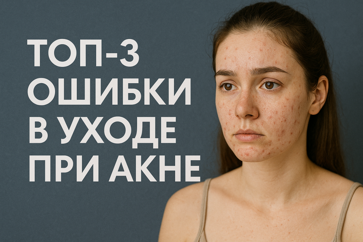 Топ-3 ошибки в уходе за кожей при акне
