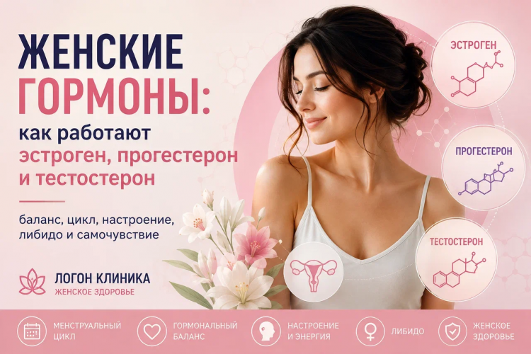Женские гормоны: как работают эстроген, прогестерон и тестостерон