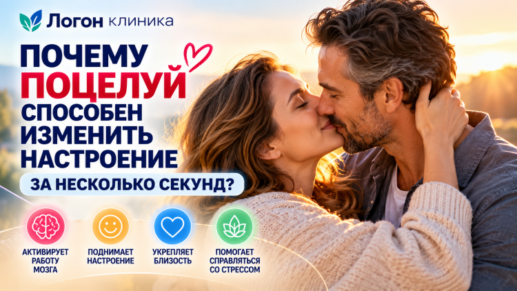 Поцелуй любимого человека и ощущение эмоциональной близости